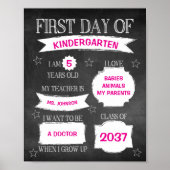 Chalkboard eerste schooldag poster (Voorkant)