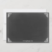Chalkboard Elegant-scroll-repetitie voor een diner Kaart (Achterkant)