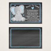 Chalkboard Elephant Baby Boy Shower Apportez un li (Devant & derrière)