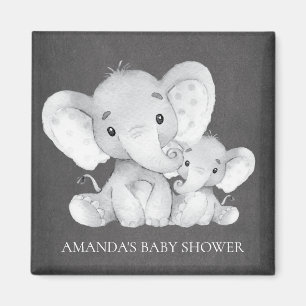 Chalkboard Elephant Baby shower Favor Magnet Magneet