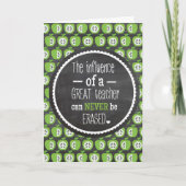 Chalkboard en Groene Appels Leraar Kaart (Voorkant)