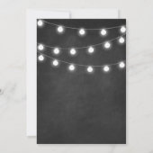 Chalkboard en lichtbridal Shower Invitations Kaart (Achterkant)