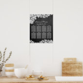 Chalkboard en White Lace Wedding Seating Chart Poster (Keuken)
