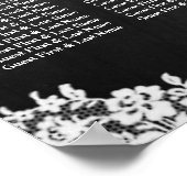 Chalkboard en White Lace Wedding Seating Chart Poster (Hoek)