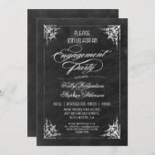 Chalkboard Engagement Party Uitnodigingen (Voorkant / Achterkant)