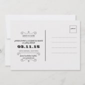 Chalkboard enregistrer la date carte postale (Dos)