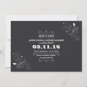 Chalkboard enregistrer la date carte postale
