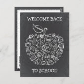 Chalkboard Enseignants Apple Carte Postale (Devant / Derrière)