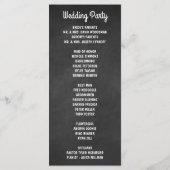 Chalkboard et dentelle Programmes de mariage rusti (Dos)