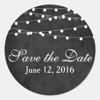 Chalkboard Fairy Lights & Hearts Sticker