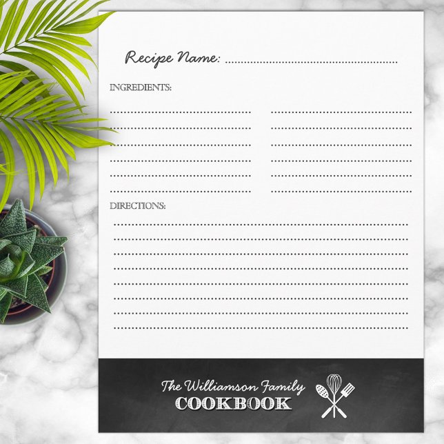  Chalkboard Familie Cookbook Multomap Invoegen (Creator heeft geüpload)