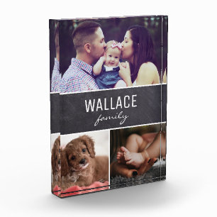 Chalkboard Familie foto collage Verticaal