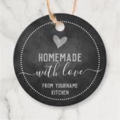 Chalkboard Fancy Script Homemade Food Items Favor Bedankjes Labels (Voorkant)