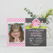 Chalkboard Farm Anniversaire Invitation Barnyard P (Debout devant)