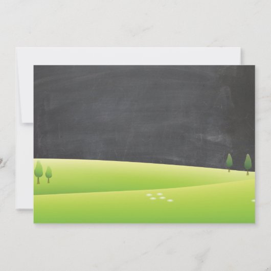 Chalkboard Farm Anniversaire Invitation Barnyard P (Dos)
