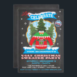 Chalkboard Fausses invitations de Sweater Noël<br><div class="desc">C'est vraiment génial,  les vilaines invitations de Sweater Christmas. Comprend un gros pull moche avec un sunburst étiquette style christmas arrière - plan,  bannières,  neige brillante,  flocons de neige et typographie amusante contre un arrière - plan rustique de tableau noir.Illustration dessinée à la main par McBooboo.</div>