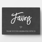 Chalkboard (faux) Wedding Favors sign Tabletop  Fotoplaat (voorkant)