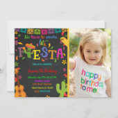 Chalkboard Fiesta Invitation Anniversaire Avec Pho (Devant)