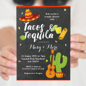 Chalkboard Fiesta Tacos et Invitation Tequila