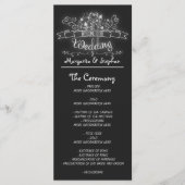 chalkboard fleurit des programmes de mariage écrit (Devant)