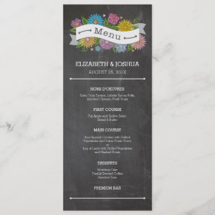 Chalkboard Floral Banner Menu