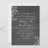 Chalkboard Floral Faire-part de mariage (Devant)