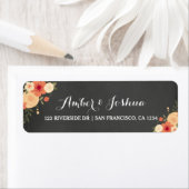  Chalkboard & Floral Return Address Label (Insitu)