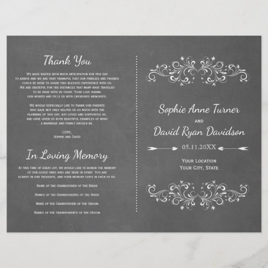 Chalkboard Flourdir et tourbillon | Programme de m (Devant)