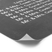 Chalkboard (Flourish and Swirl Seating Chart) Poster (Hoek)