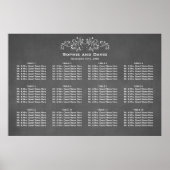 Chalkboard (Flourish and Swirl Seating Chart) Poster (Voorkant)