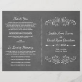 Chalkboard Flourish en Swirl | Weddenschap-program (Voorkant)