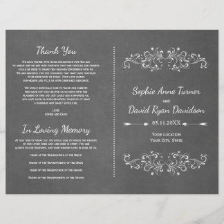 Chalkboard Flourish en Swirl | Weddenschap-program