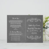 Chalkboard Flourish en Swirl | Weddenschap-program (Staand voorkant)