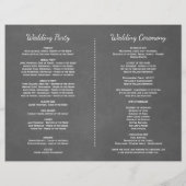 Chalkboard Flourish en Swirl | Weddenschap-program (Achterkant)