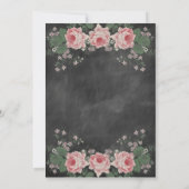 CHALKBOARD FLOWER WEDDING INVITATION KAART (Achterkant)