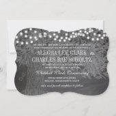 Chalkboard Forest Faire-part de mariage d'arbre ro (Devant)