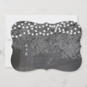 Chalkboard Forest Faire-part de mariage d'arbre ro (Dos)