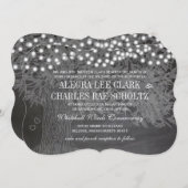 Chalkboard Forest Faire-part de mariage d'arbre ro (Devant / Derrière)