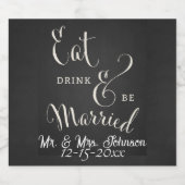 Chalkboard Forever en Altijd Mousserende Wijn Labe Sparkling Wijnetiket (Enkel label)