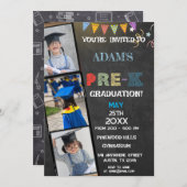 Chalkboard Foto voorschool Afstuderen Kaart (Voorkant / Achterkant)