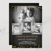 Chalkboard Frame Confetti Baby Faire-part de naiss (Devant / Derrière)