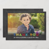 Chalkboard Fun Dank u wel Bedankkaart (Voorkant / Achterkant)