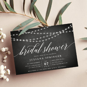 Chalkboard Garland Bridal Shower Invitation Kaart