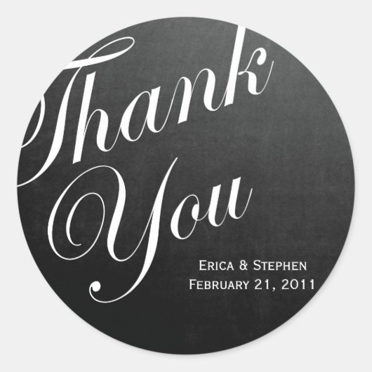 Chalkboard geïnspireerd Dank u Sticker (Voorkant)