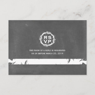  Chalkboard geïnspireerd weddenschap RSVP