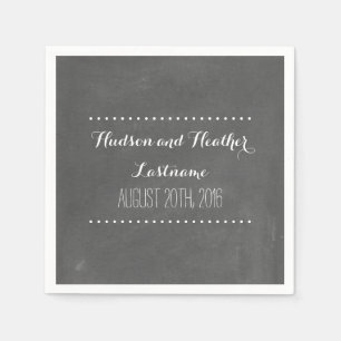 Chalkboard geïnspireerde bruiloft servetten