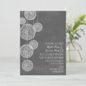 Chalkboard Geïnspireerde wijn Wereldbollen Wedding Kaart (Staand voorkant)