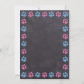 Chalkboard Gender onthult Paw Prins Blauw Roze Kaart (Achterkant)