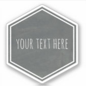 Chalkboard Geometric Label Sticker (Voorkant)