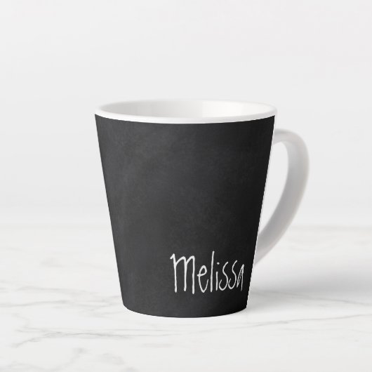  Chalkboard, gepersonaliseerd Latte Mok (Rechterhoek)